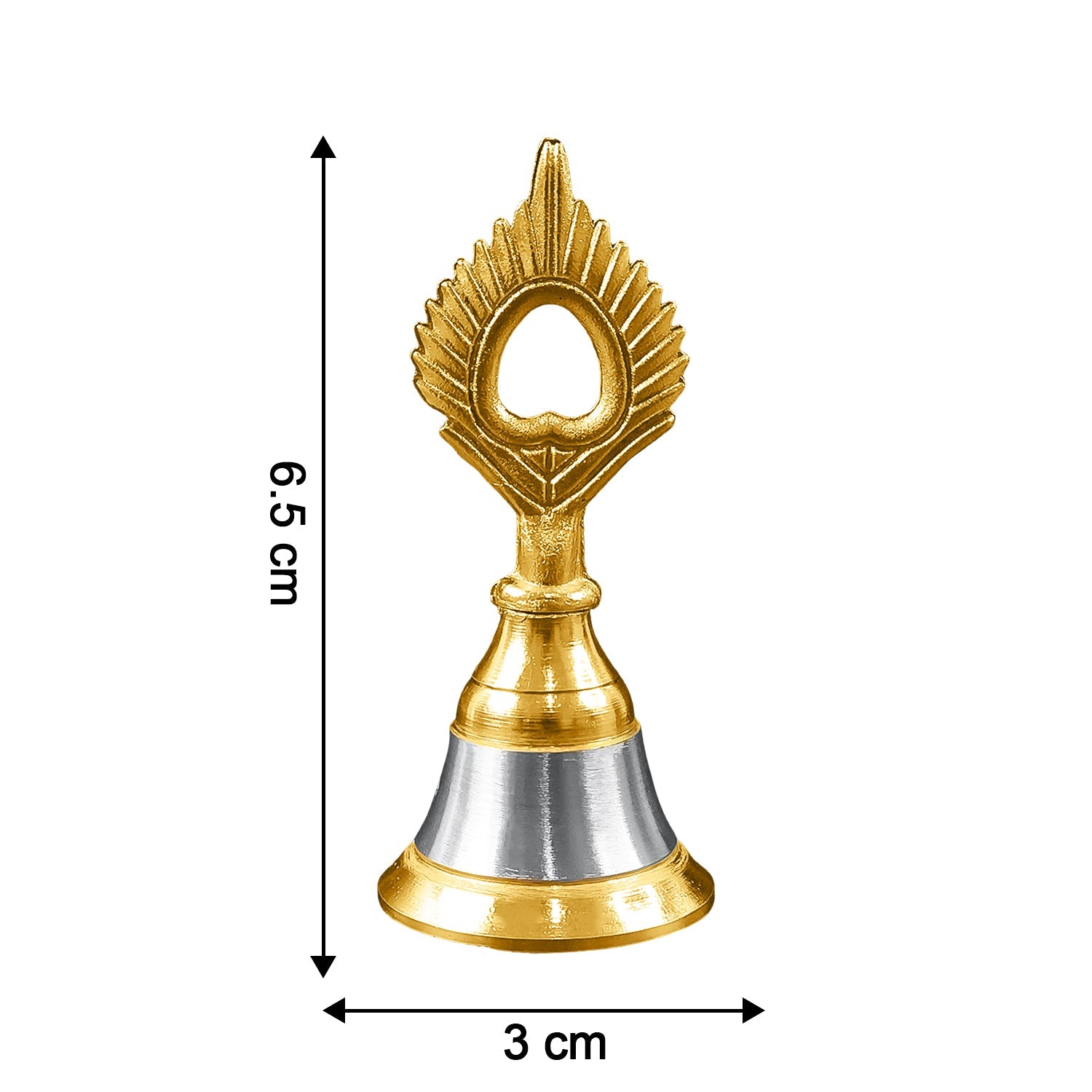 Brass and Steel Temple Ghanti (Pooja Bell) – Decorative Spiritual Accessory Brass and Steel Temple Ghanti (Pooja Bell) – Decorative Spiritual Accessory